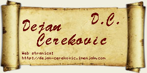 Dejan Čereković vizit kartica